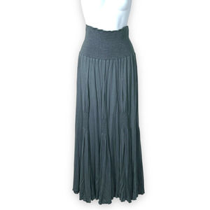 NEW NWT Gadogado Teal Blue Gypsy Peasant Skirt Wide Gathered Waist Boho M L XL